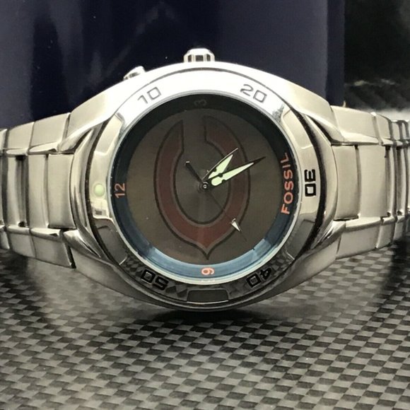 Chicago Bears NFL Stainless-Steel Kaleido Watch by Fossil NEW (RARE) - Picture 5 of 11